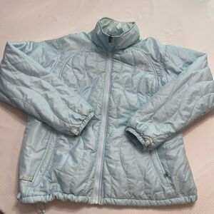 The North Face Aqua Baby Blue Jacket Size Medium Large See Measurements
